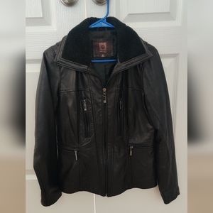 Anne Klein Black leather jacket